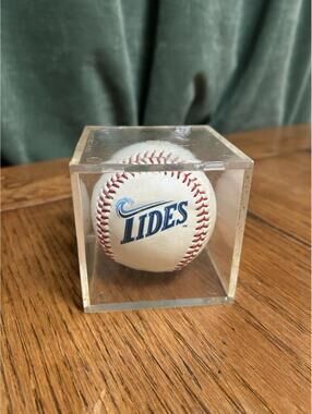 Vintage LIDES Team Baseball in Display Case - Collectible MLB Style Ball